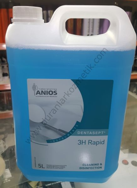 Dentasept metal-plastik alet dezenfektanı 3Hrapid 5lt 250 litrekarışım
