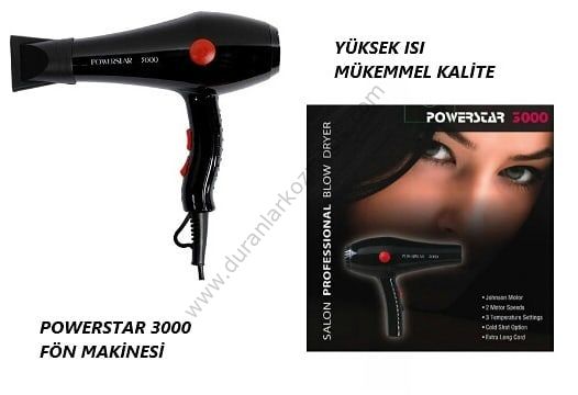 Powerstar profesyonel 3000 fön makinası 2400 watt -