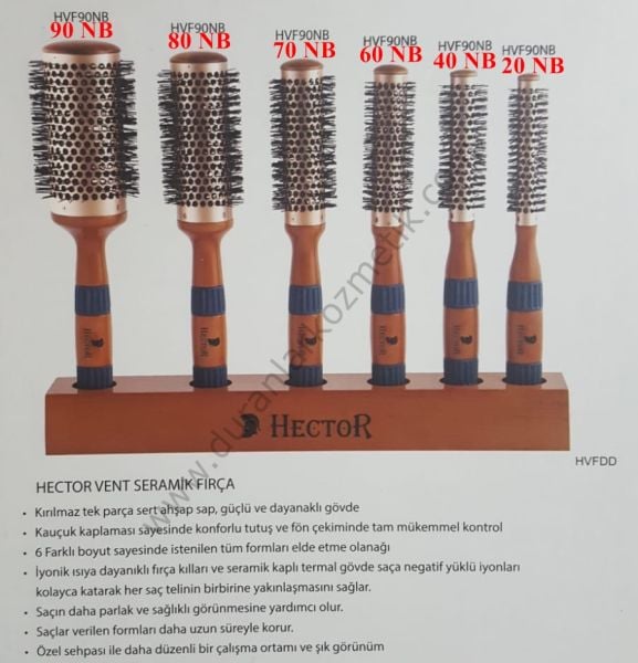 Hector vent seramik saç fırça seti 6 lı 202
