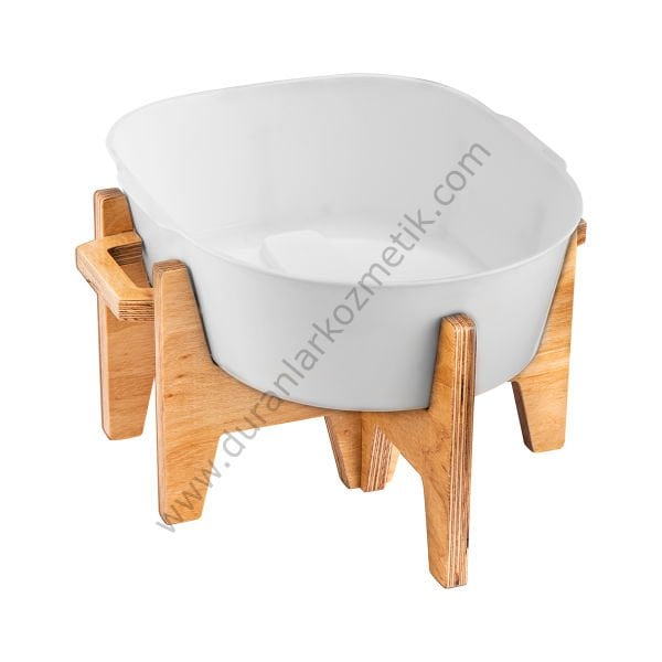 Pedikür leğeni ahşap altlıklı