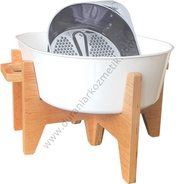 Pedikür leğeni ahşap altlıklı