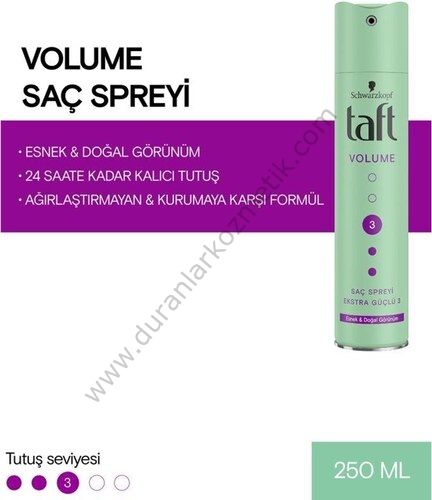 Taft saç spreyi 250 ml extra güçlü no 3