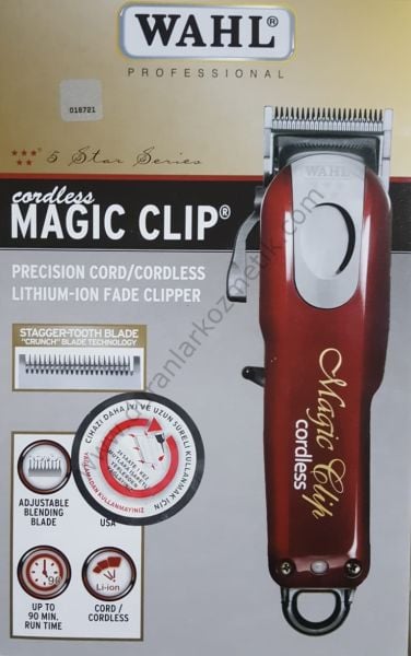 WAHL 08148-016 8591L KABLOLU-KABLOSUZ SAÇ KESME MAK.MAGIC CLIP*