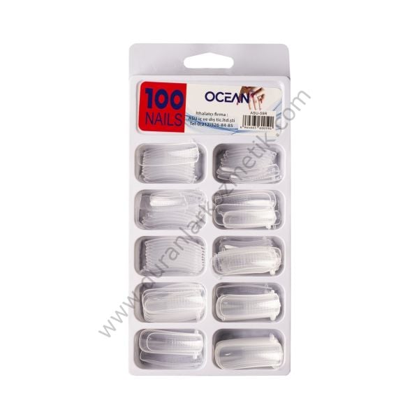 Ocean 100'LÜ Kutulu Poly Gel Protez Takma Tırnak 59R