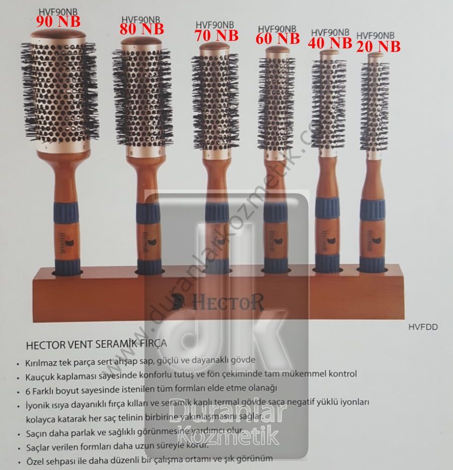 Hector vent seramik saç fırçası HVF 20NB ÇAP 20 MM