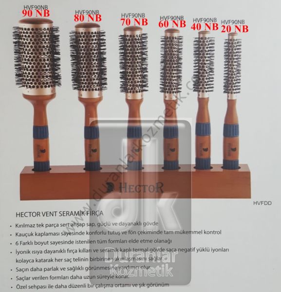 Hector vent seramik saç fırçası HVF 20NB ÇAP 20 MM