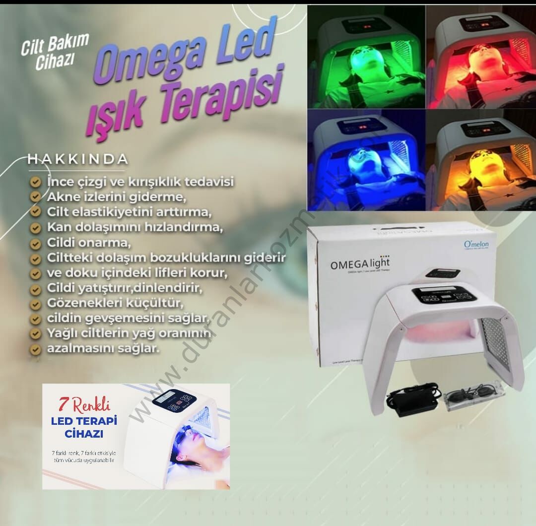 Omega led ışık tedavisi led maske 7 renkli
