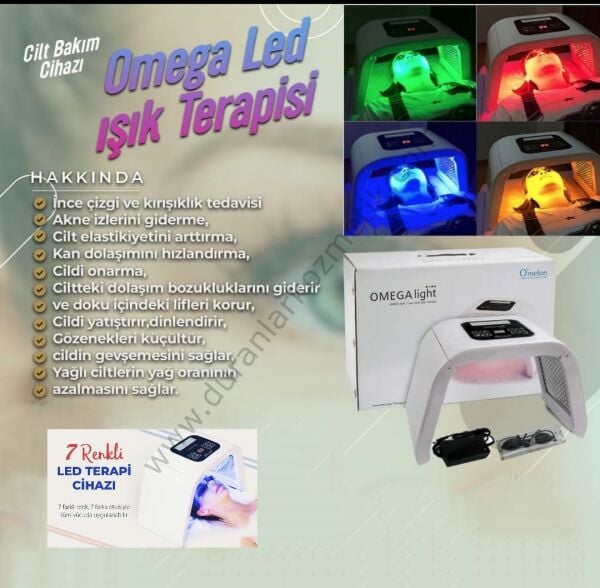 Omega led ışık tedavisi led maske 7 renkli