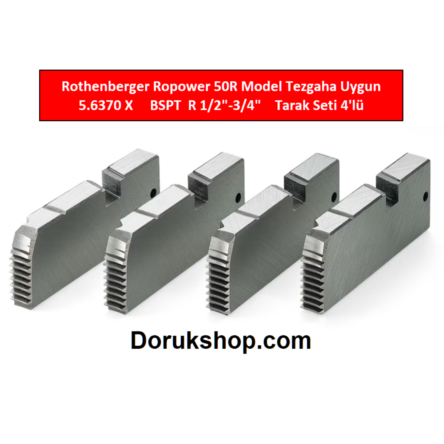 RoPower 50R için 4'lü Tarak Seti BSPT R1/2''-3/4''