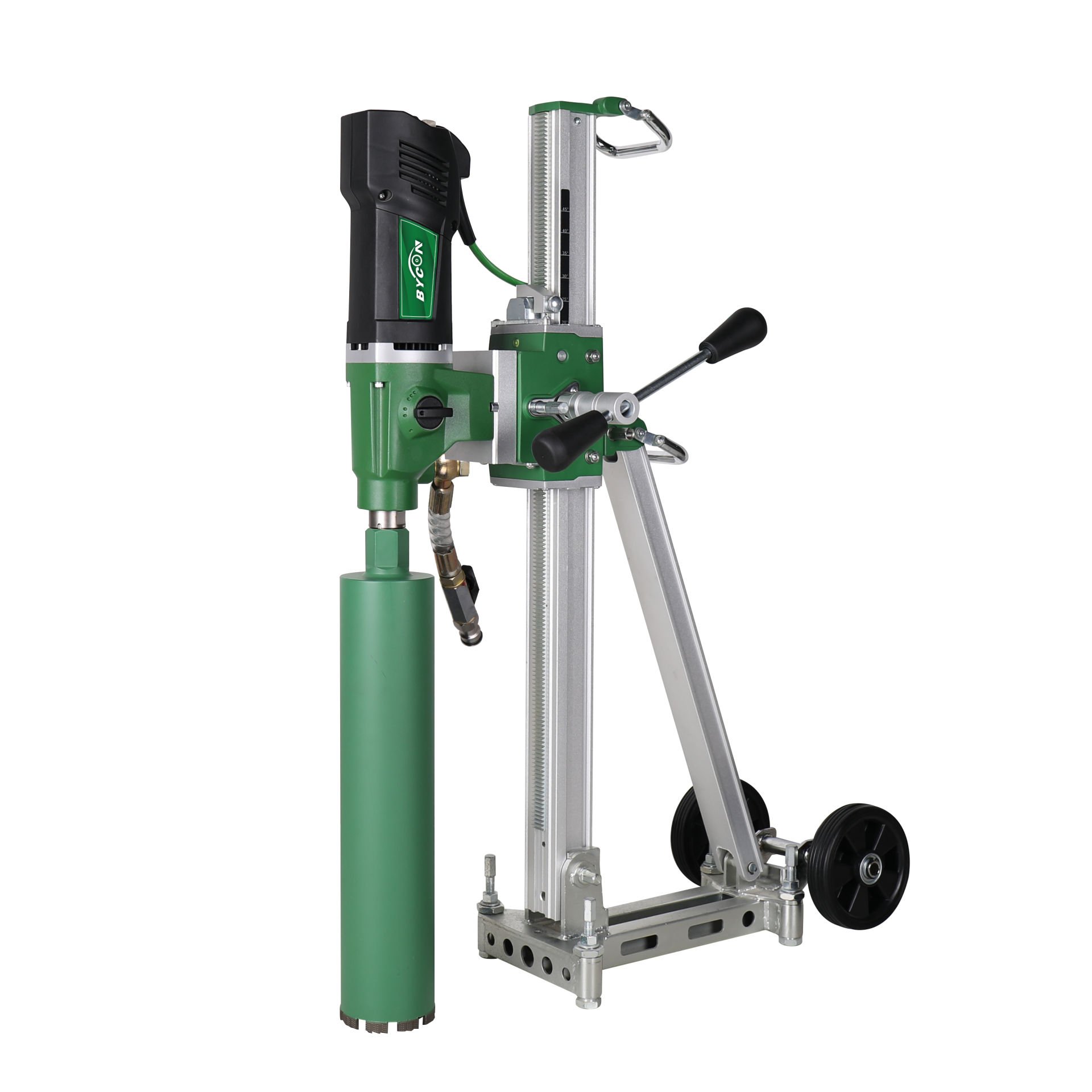 KÖMÜRSÜZ 250 MM DELME KAPASİTELİ ENDÜSTİYEL TİP AÇILI SEHPALI  KAROT SETİ