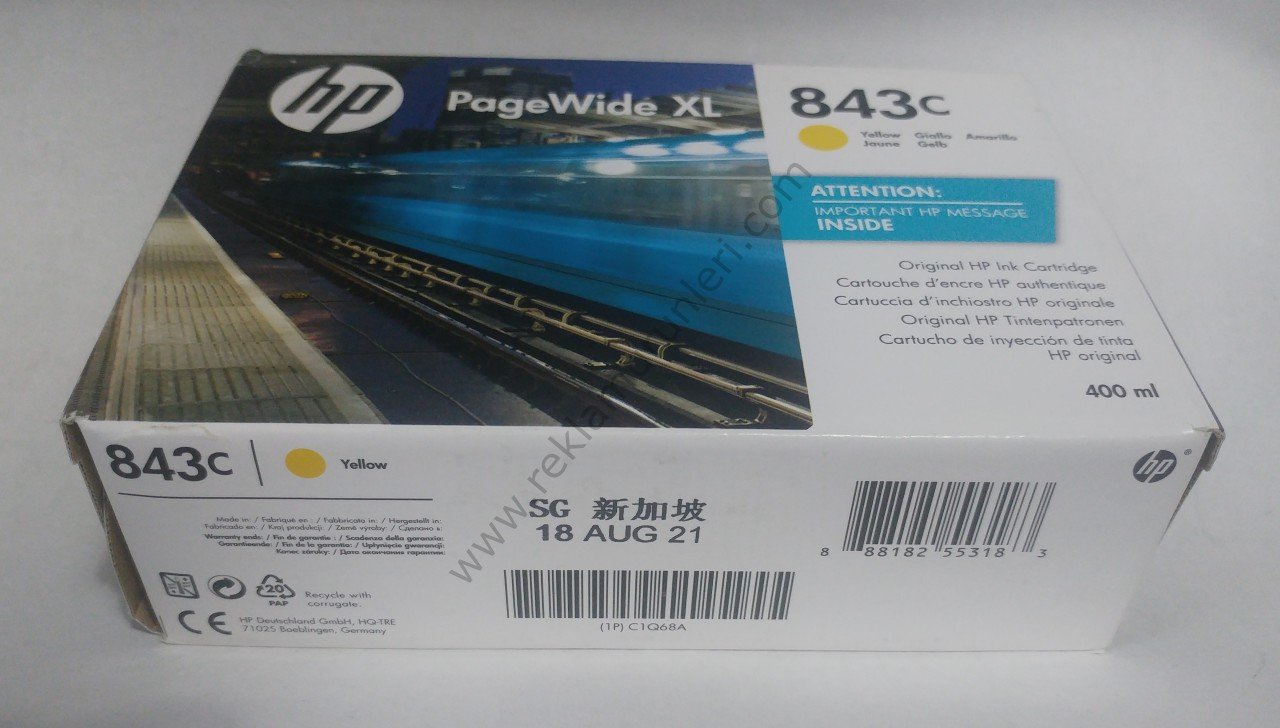 HP C1Q68A Yellow Kartuş 400ml *2021 Tarihli*