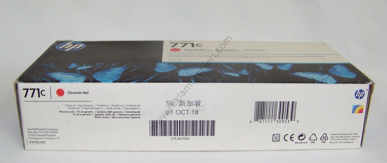 HP B6Y08A Chromatic Red Kartuş 775ml *2018 Tarihli*