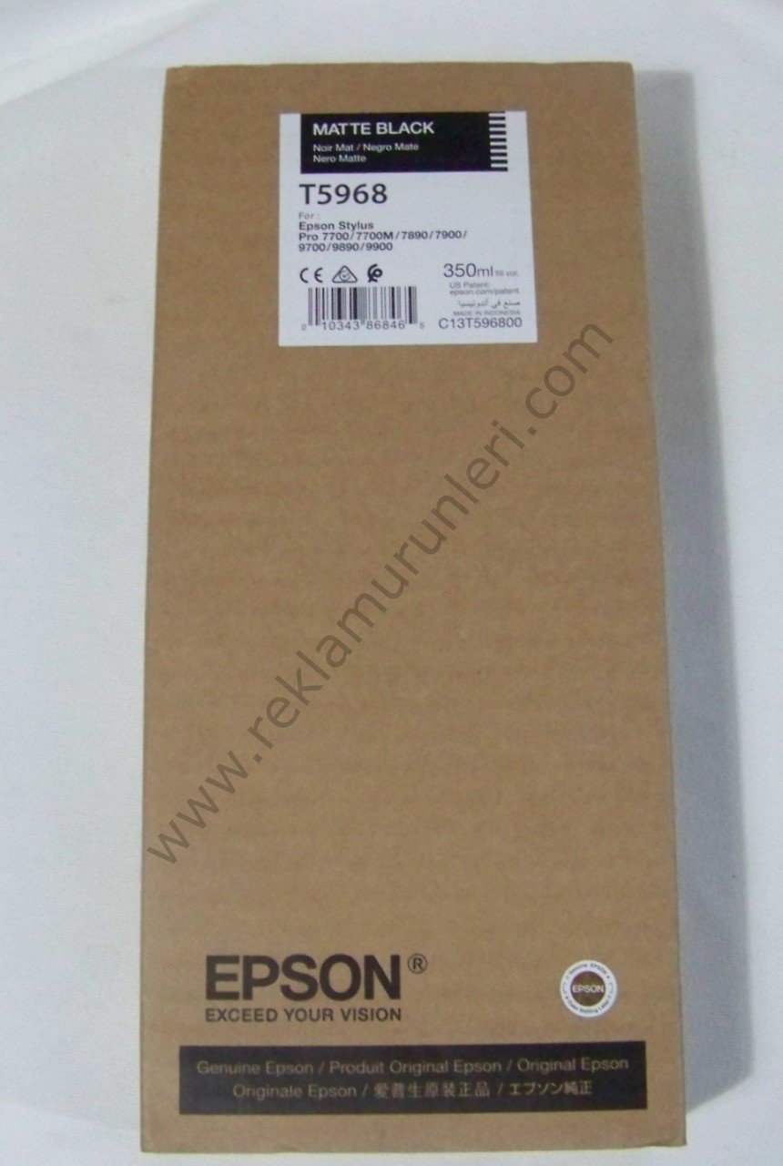 Epson T5968 Matte Black 350ml Kartuş