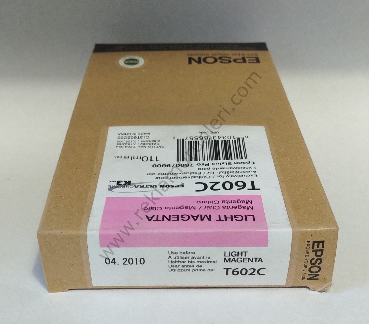 Epson T602C Light Magenta 110ml Kartuş *2010 Tarihli*