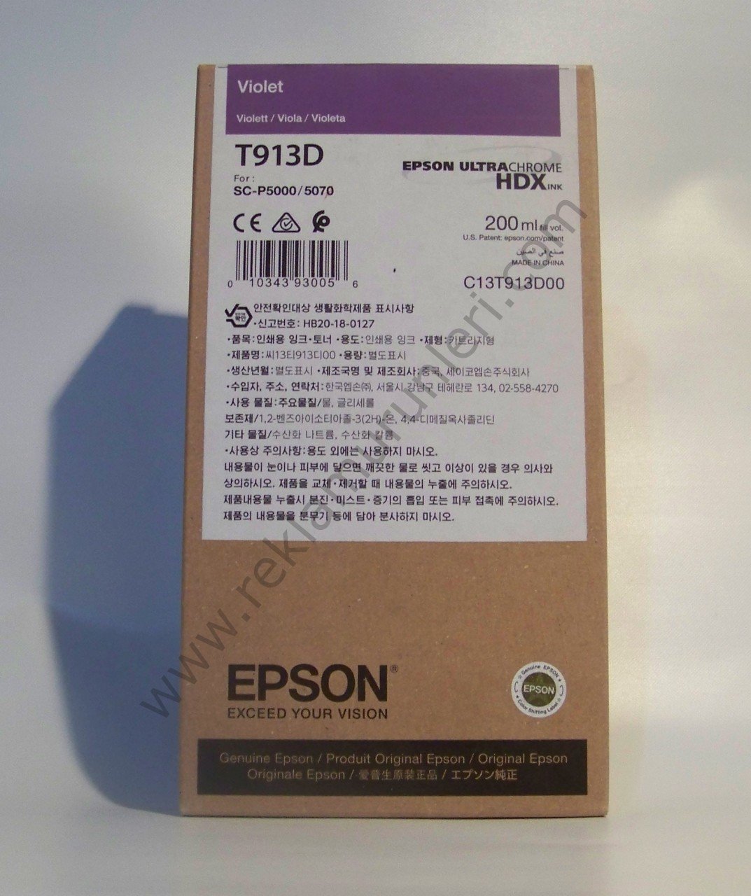 Epson T913D Violet 200ml Kartuş
