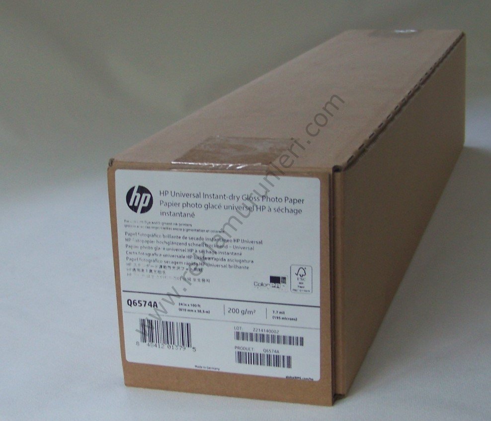 HP Q6574A Universal Instant-Dry Glossy Photo Paper 200gr (610mm x 30,5m)