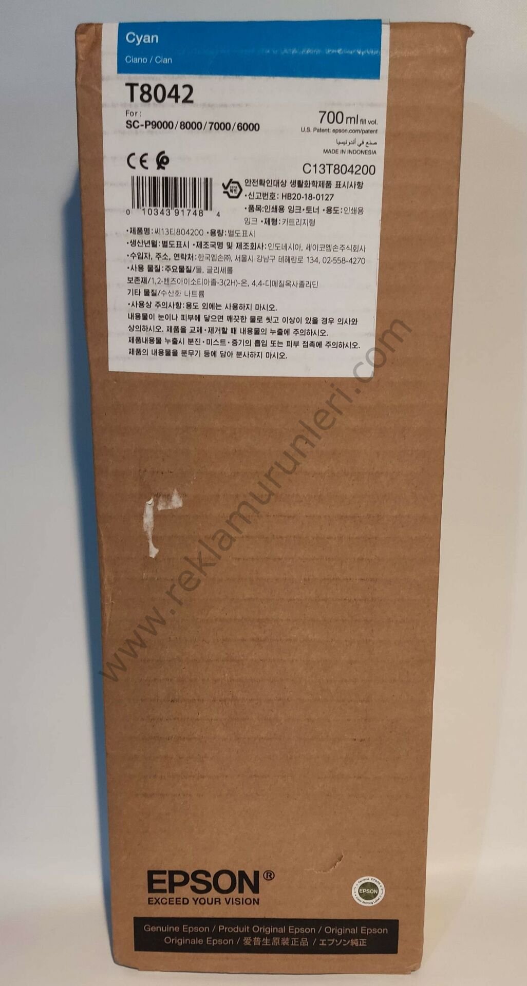 Epson T8042 Cyan 700ml Kartuş