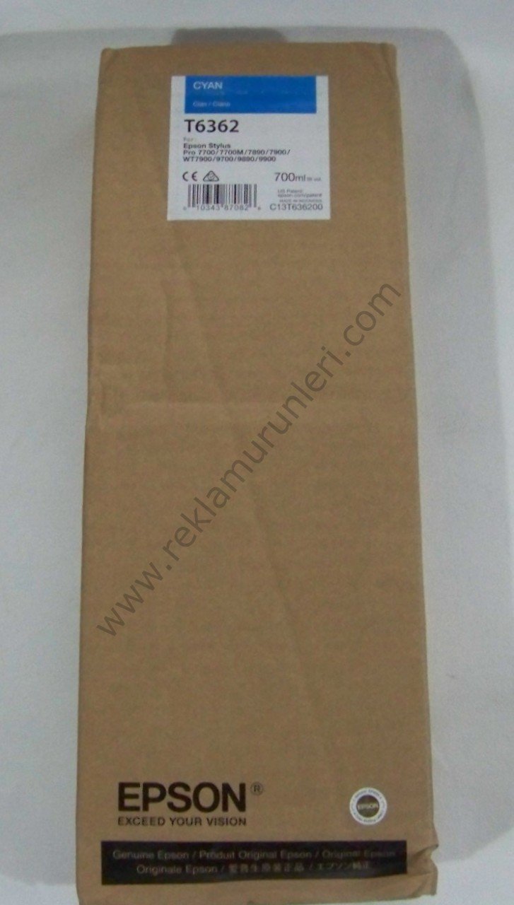 Epson T6362 Cyan 700ml Kartuş