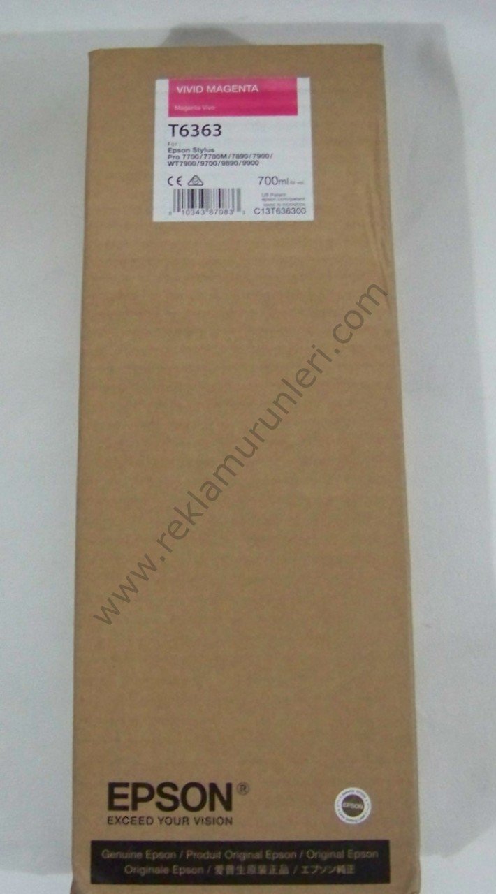 Epson T6363 Magenta 700ml Kartuş