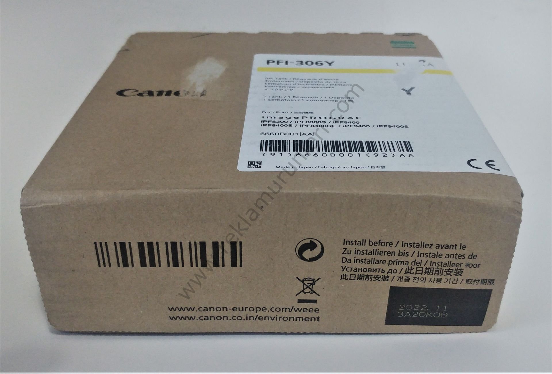 Canon PFI 306Y Yellow Kartuş