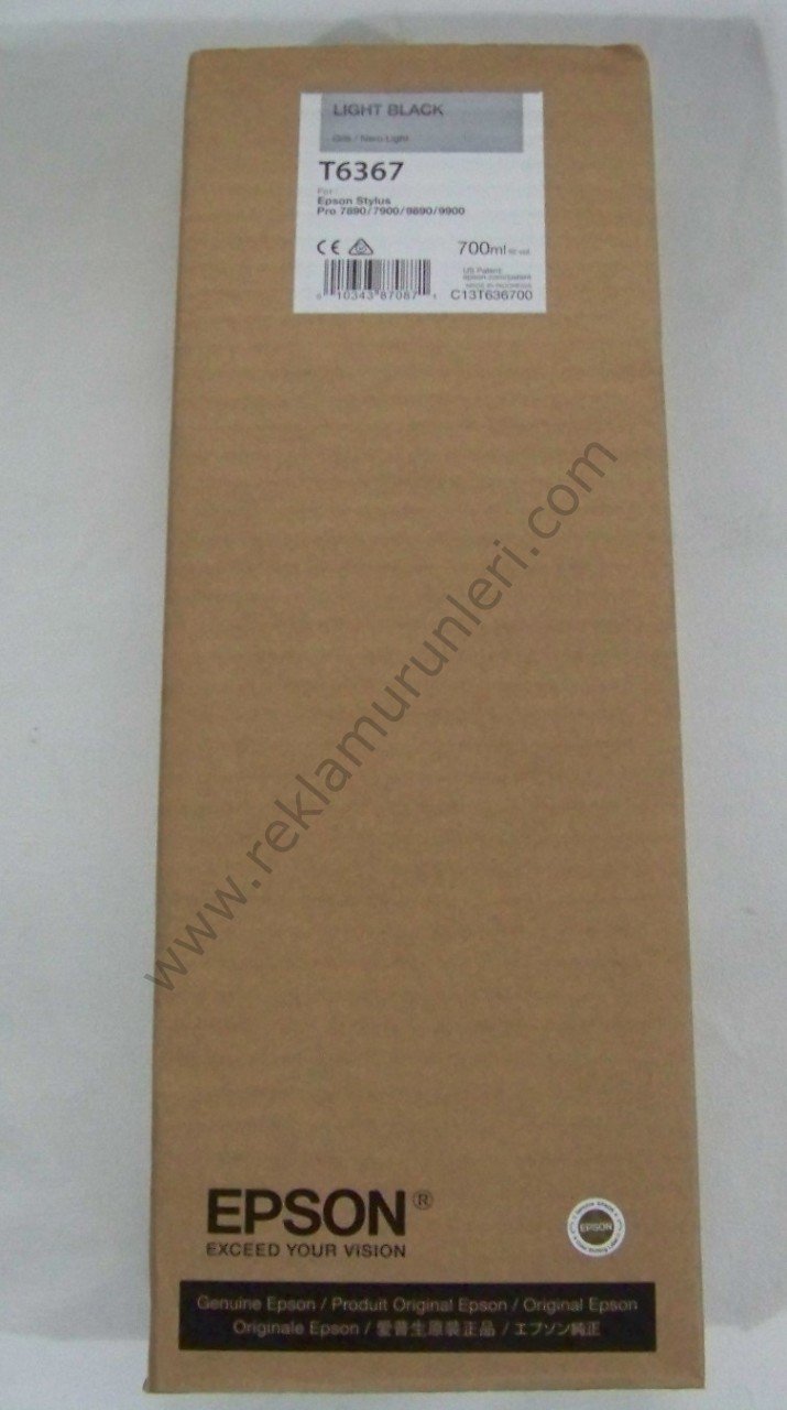 Epson T6367 Light Black 700ml Kartuş