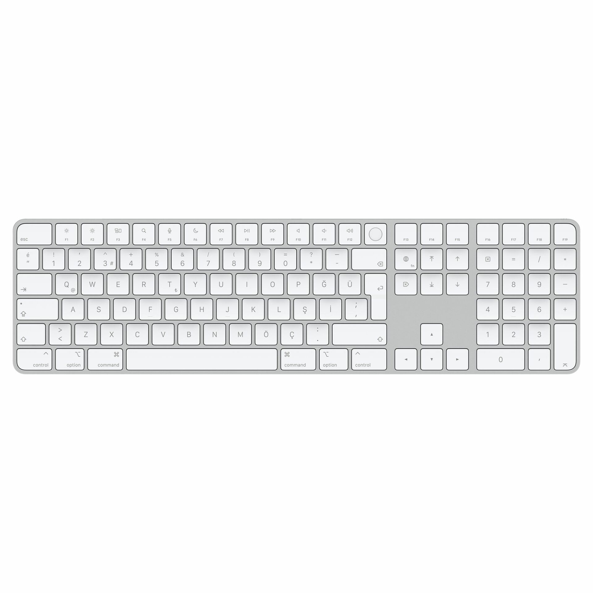 Apple Touch ID Özellikli Sayısal Tuş Takımlı Magic Keyboard Türkçe Q - (Apple Çipli Macler İçin) (MK2C3TQ/A)