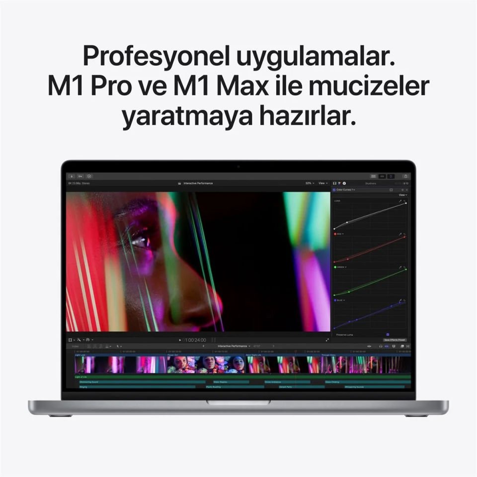 MacBook Pro 16 inç M1 Max 10C CPU 32C GPU 64 GB RAM 2 TB SSD Uzay Grisi (Z14X000B9)