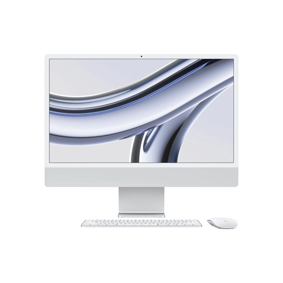 iMac 24 inç 4.5K M3 8C CPU 10C GPU 8GB RAM 512GB SSD Gümüş (MQRK3TU/A)