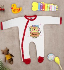 BK Kids Kişiye Özel Bebek Kıyafeti, Bebek Giyim Hediyesi, Tulum Zıbın ve Kukuletalı Şapka Seti-10