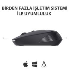 LENOVO LECOO WS204 SİYAH KABLOSUZ MOUSE