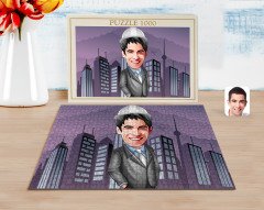 Kişiye Özel Erkek Mühendis Karikatürlü 1000 Parça Profesyonel Puzzle-1