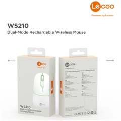 LECOO WS210 BEYAZ Bluetooth & 2.4G WiFi Wireless Charging MOUSE