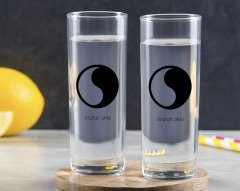 Kişiye Özel Renkli Baskılı İsimli İkili Vodka Bardağı-125