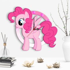 Little Pony Tasarımlı Dekoratif Ahşap Duvar Saati - 1