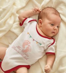 BK Kids Hoş Geldin Bebek Tasarımlı Kırmızı Bebek Body Zıbın-4
