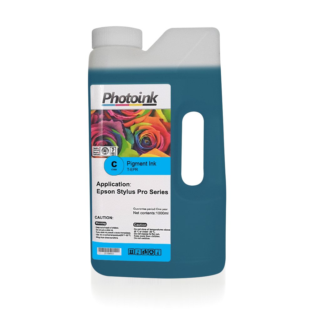 EPSON Stylus Pro için 1000 ml MAVİ CYAN Pigment Plotter Mürekkep (T-EPR)