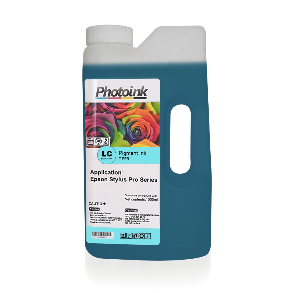 EPSON Stylus Pro için 1000 ml AÇIK MAVİ LIGHT CYAN Pigment Plotter Mürekkep (T-EPR)