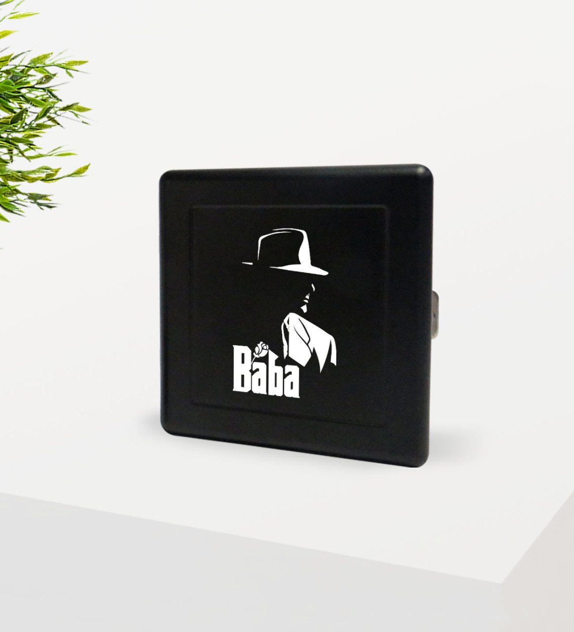 BK Home Baba Godfather Tasarımlı Siyah Metal Sigara Tabakası-16