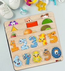 BK Toys Çocuklar İçin 4’lü Ahşap Figürlü Eğitici-Öğretici Yapboz Puzzle-1