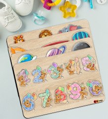 BK Toys Çocuklar İçin 4’lü Ahşap Figürlü Eğitici-Öğretici Yapboz Puzzle-3