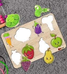 BK Toys Çocuklar İçin 4’lü Ahşap Figürlü Eğitici-Öğretici Yapboz Puzzle-4