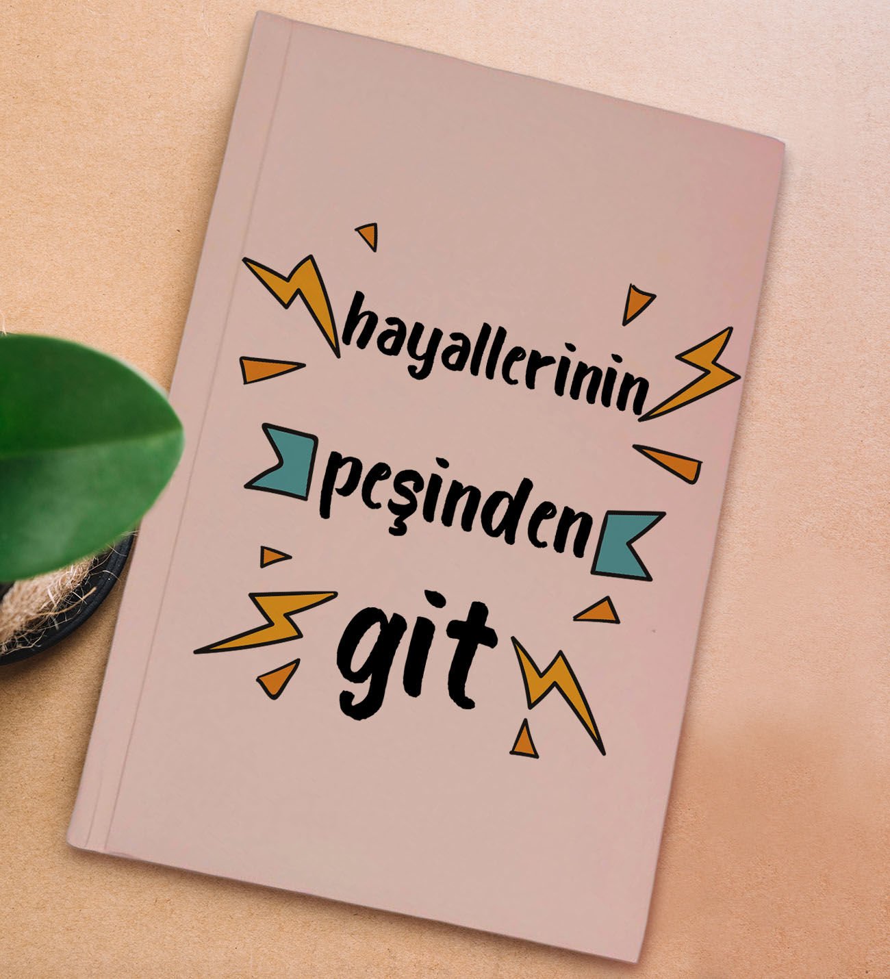 BK Gift Sert Kapaklı Pudra Pembesi Lastikli Defter , Arkadaşa Hediye, Yeni İş Hediyesi, Doğum Günü Hediyesi-21