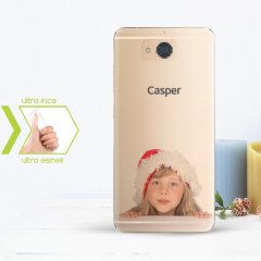 Kişiye Özel Casper Via A1 İnce Şeffaf Silikon Telefon Kapağı