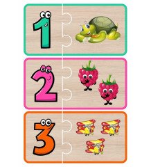 BK Toys Sayı Eşleştirme Görsel Gelişim Oyunu Ahşap Puzzle