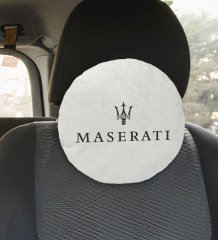 BK Gift Maserati Tasarımlı Yuvarlak Araç Koltuk Yastığı-1