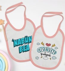 BK Kids Nabün Bea ve Orjin Trakyalı Tasarımlı 2’li Pembe Mama Önlüğü-1