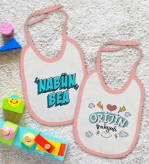 BK Kids Nabün Bea ve Orjin Trakyalı Tasarımlı 2’li Pembe Mama Önlüğü-1