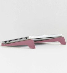 Kişiye Özel Taşınabilir Ahşap Pembe Notebook Laptop Standı