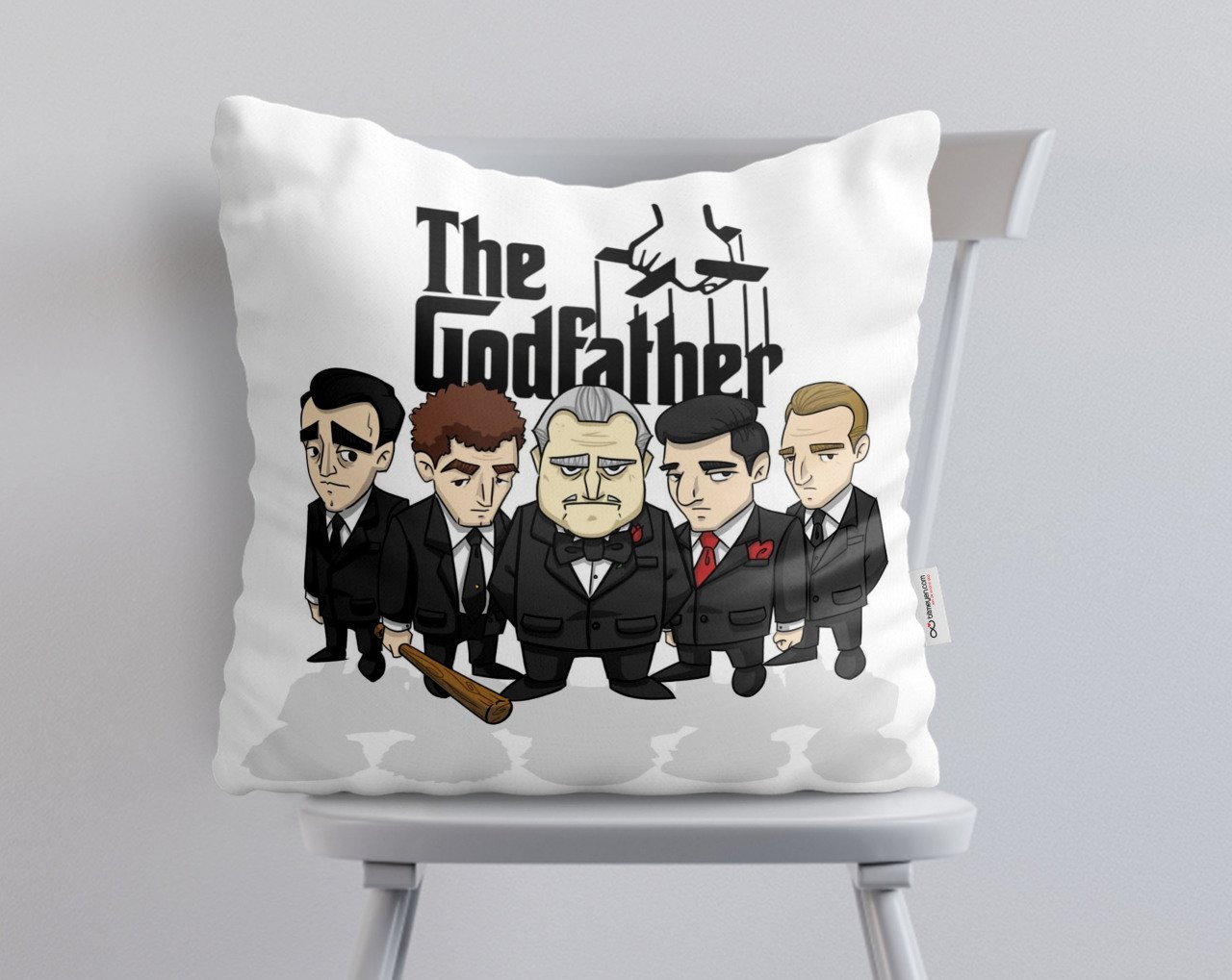 BK Home Godfather Baba Tasarımlı Beyaz Yastık-22