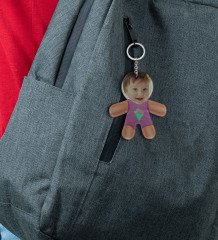 Kişiye Özel Eğlenceli Bez Bebek Çanta Fermuar Aksesuarı-11